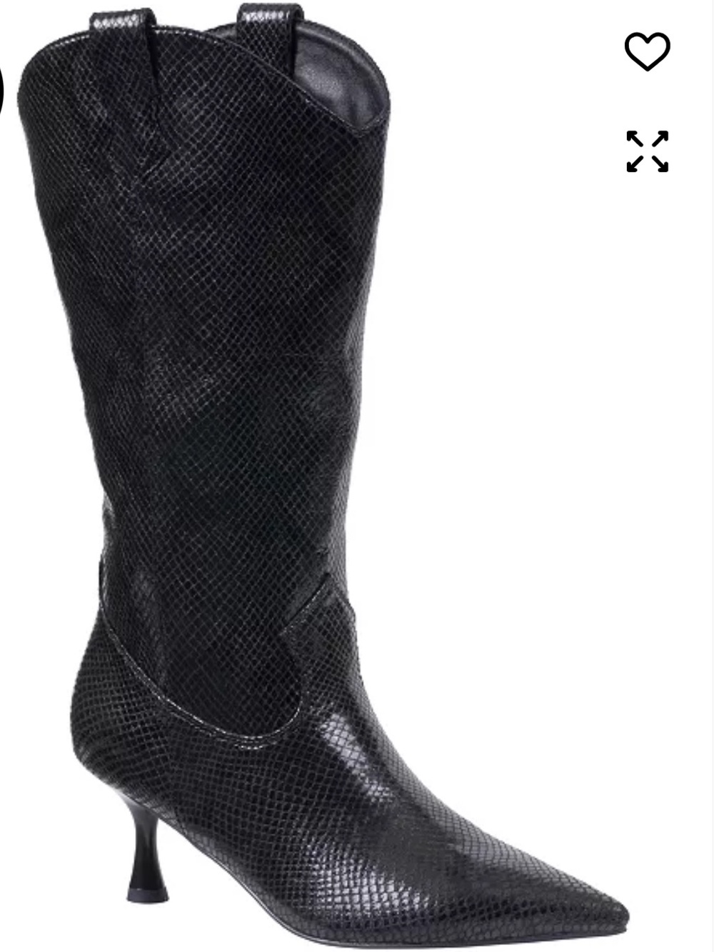 Women's Thalia Pointed Toe Western Dress Boots - Black
